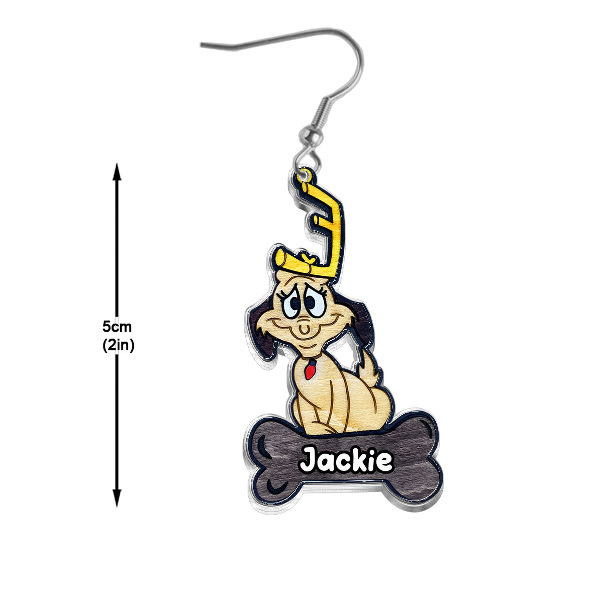 The Dog - Personalized Stole Christmas Earrings