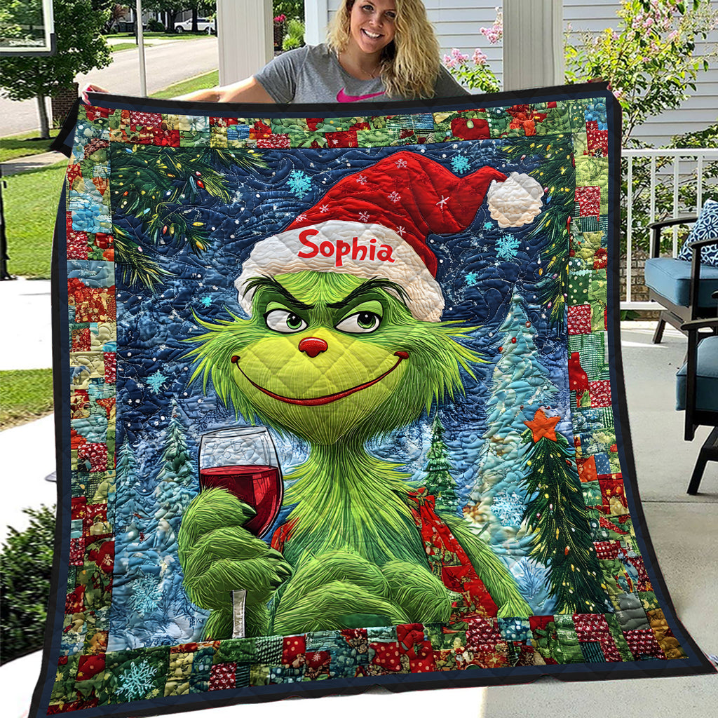 Merry Grinchmas - Personalized Stole Christmas Quilt