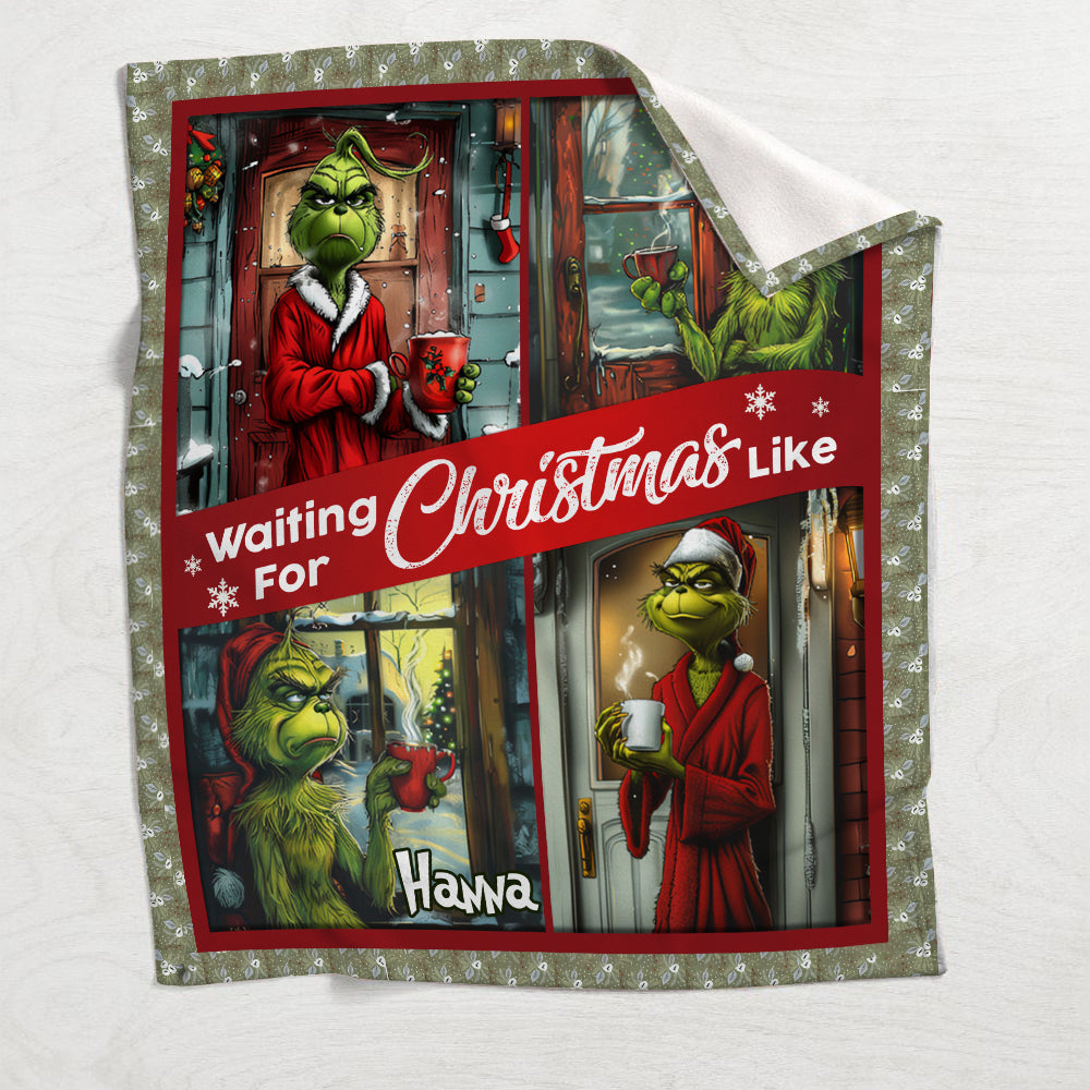 En attendant Noël - Couverture de Noël personnalisée