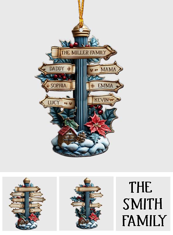 The Joy Of Christmas Is Family - Personalized Family Custom Shaped Ornament