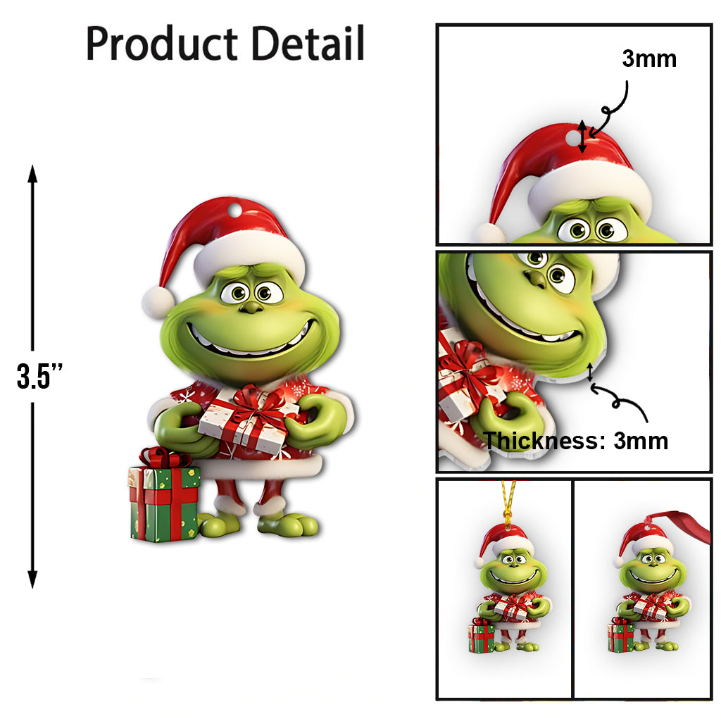 Merry Grinchmas - Personalized Stole Christmas Ornament