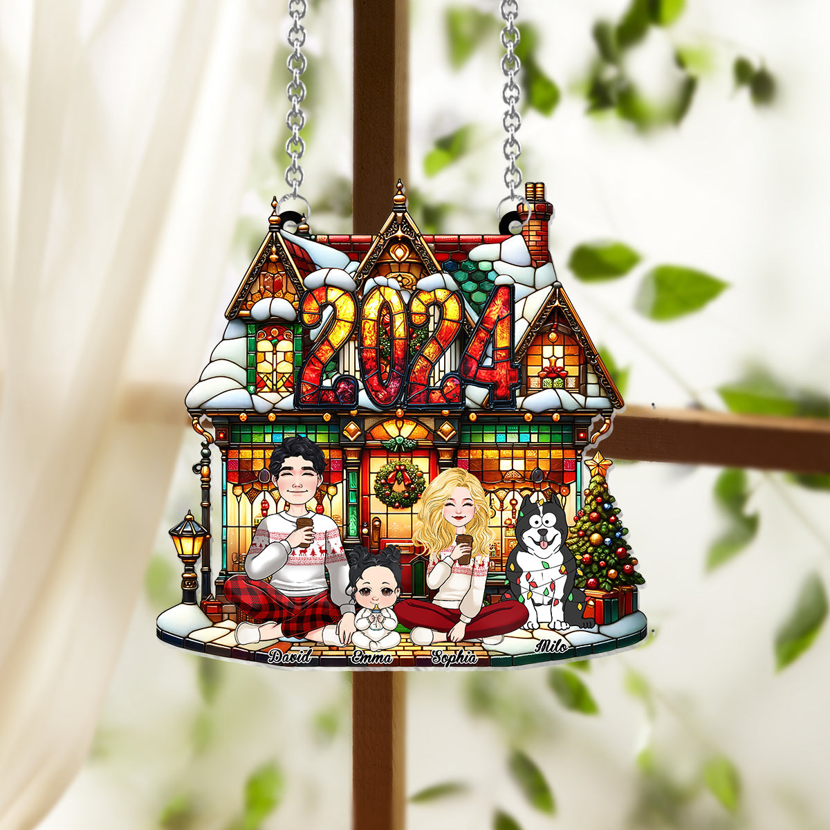 This Is Us - Personalized Family Window Hanging Suncatcher Ornament