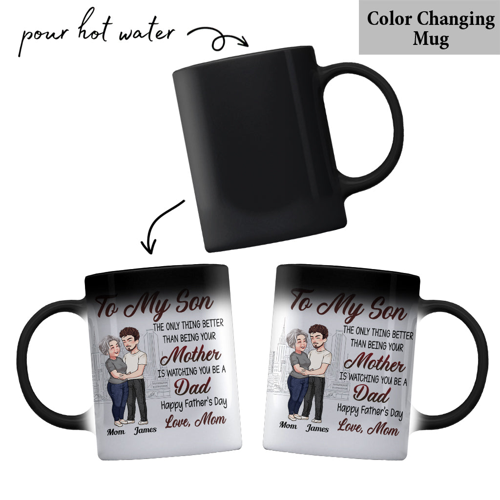 Bonne fête des pères, mon fils ! - Mug personnalisé pour papa