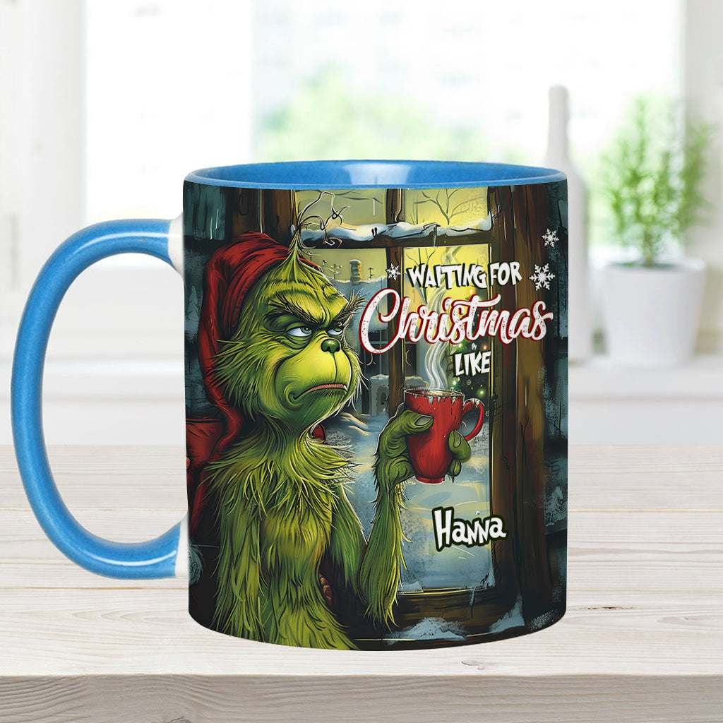 Waiting For Christmas - Personalized Stole Christmas Accent Mug