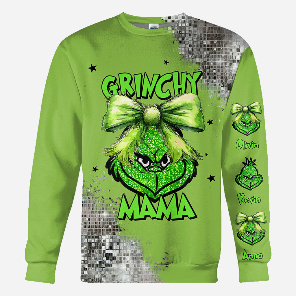 Maman Grincheuse - T-shirt personnalisé « Fou de Noël »