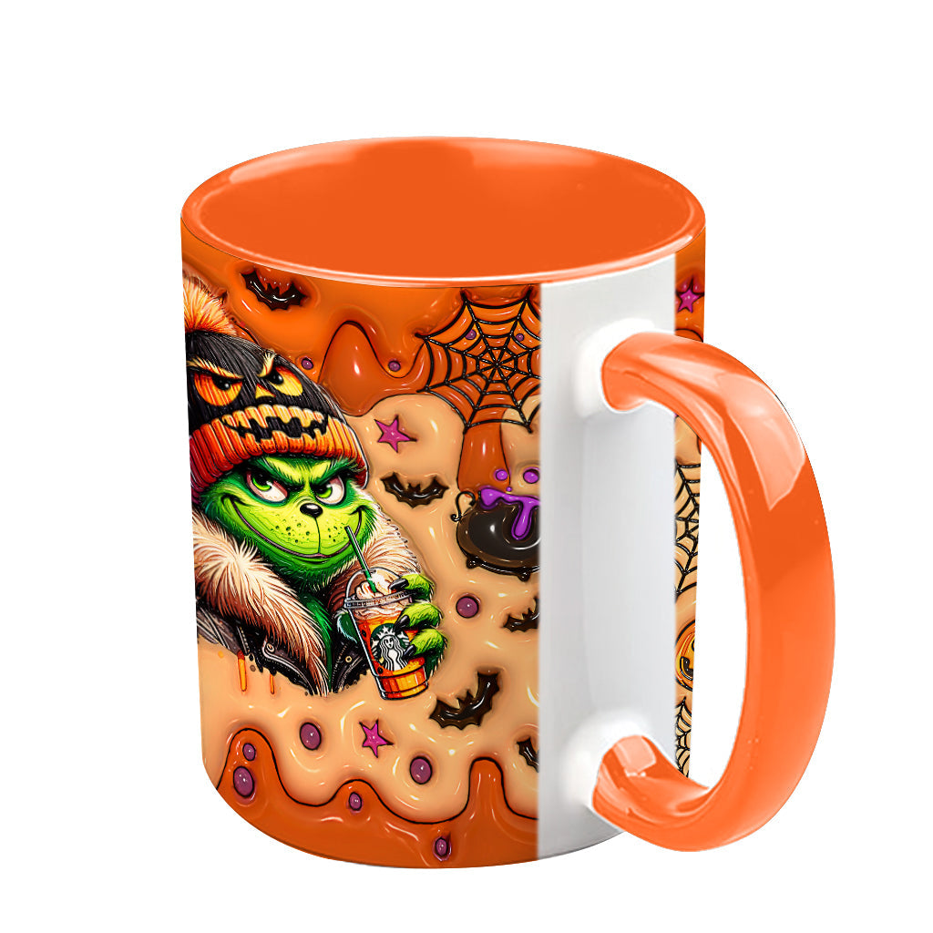 Mug décoratif vert Halloween - Étole de Noël personnalisée