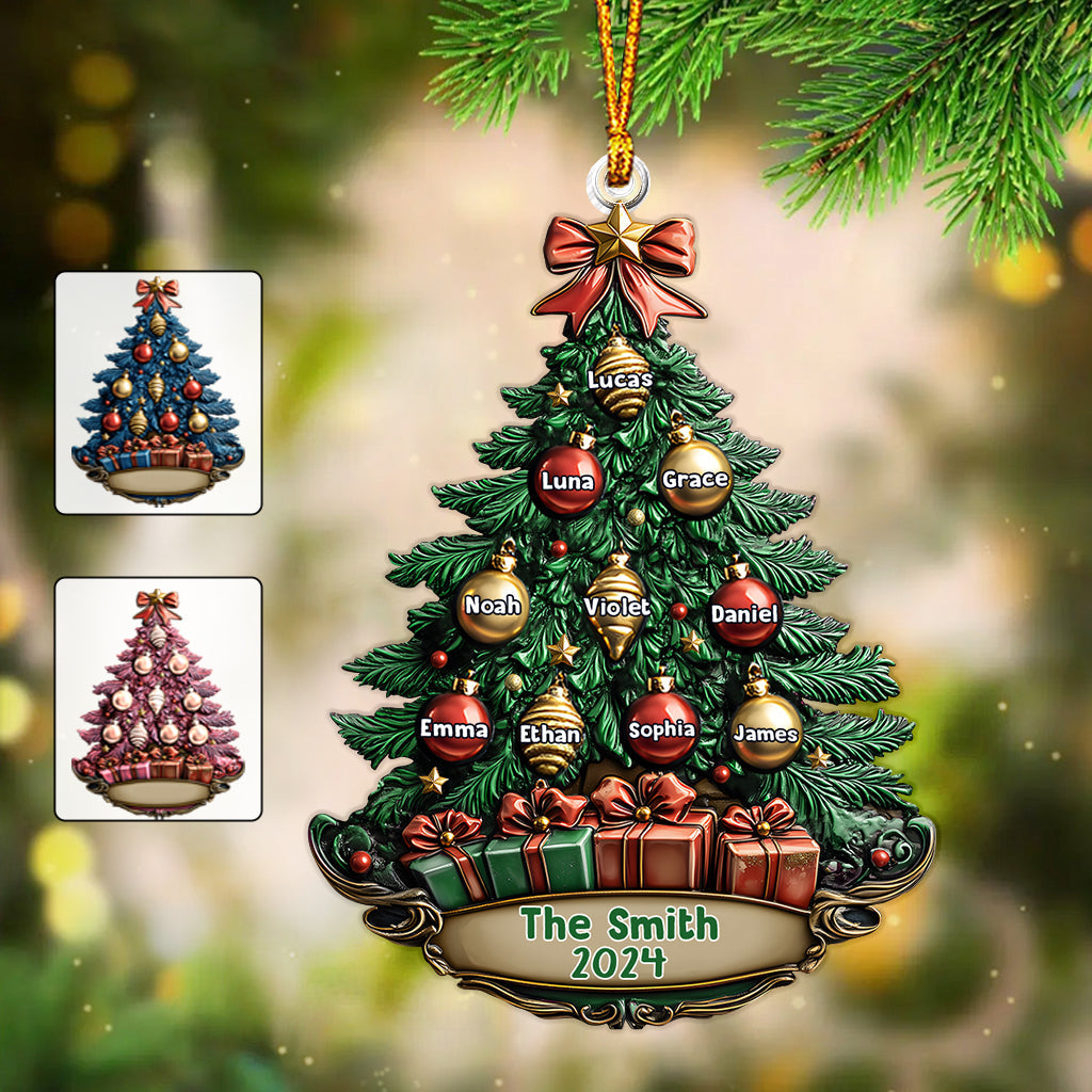 Joyeux Noël - Ornement de Noël personnalisé pour la famille