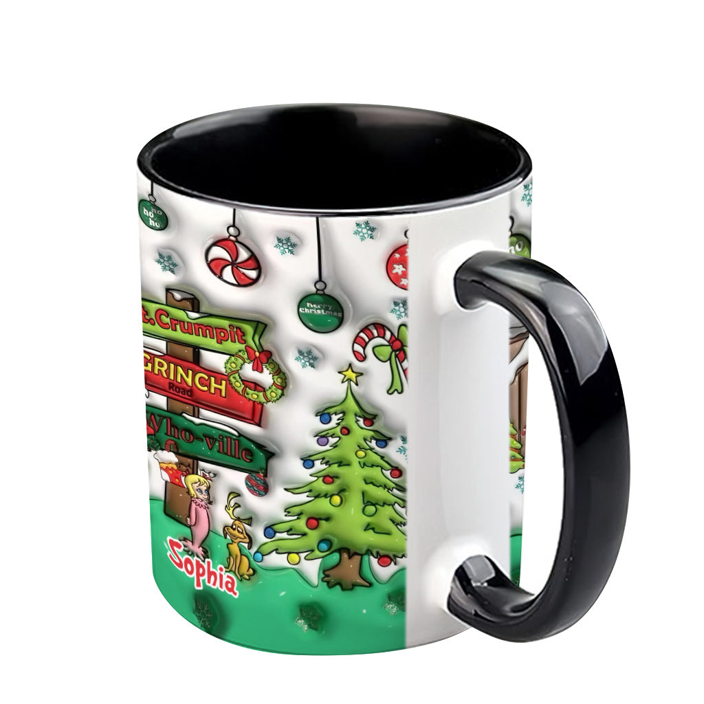 Ho Ho Ho - Personalized Stole Christmas Accent Mug