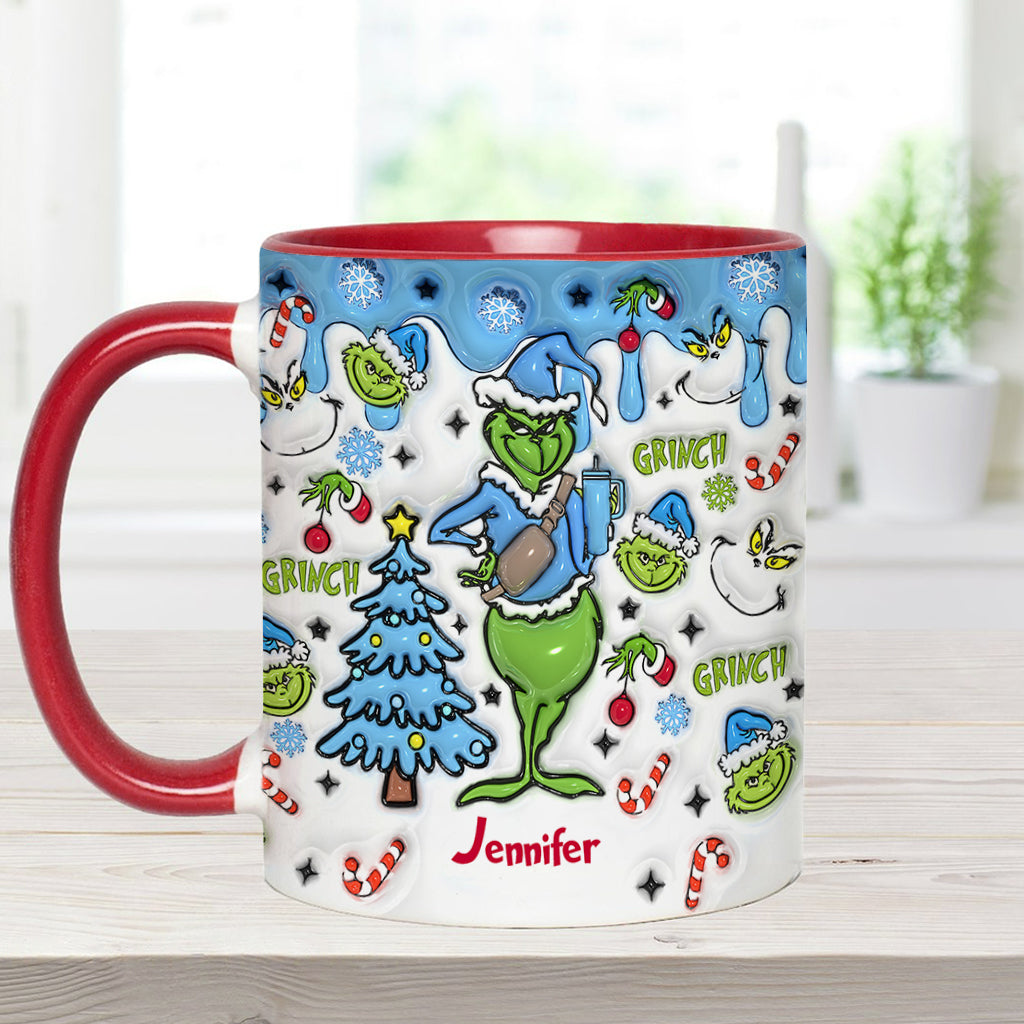 Attendez, quoi ? J'ai du caractère ! - Mug personnalisé « Étole de Noël »