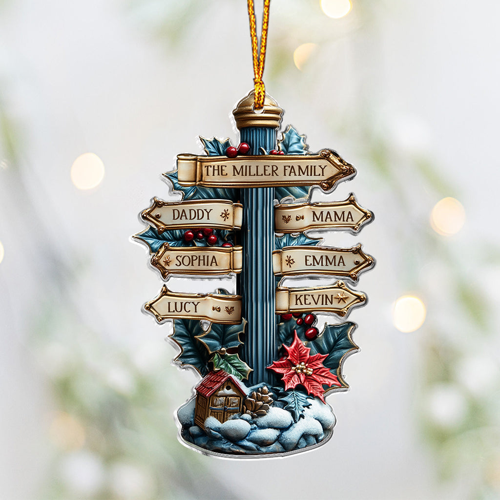 The Joy Of Christmas Is Family - Personalized Family Custom Shaped Ornament