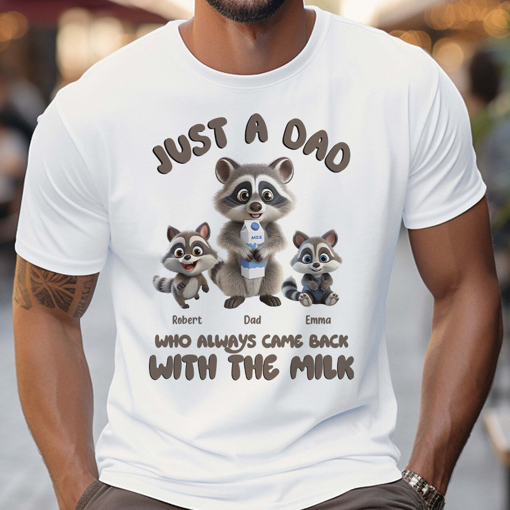 Un papa qui revenait toujours avec le lait - T-shirt et sweat à capuche personnalisés pour papa