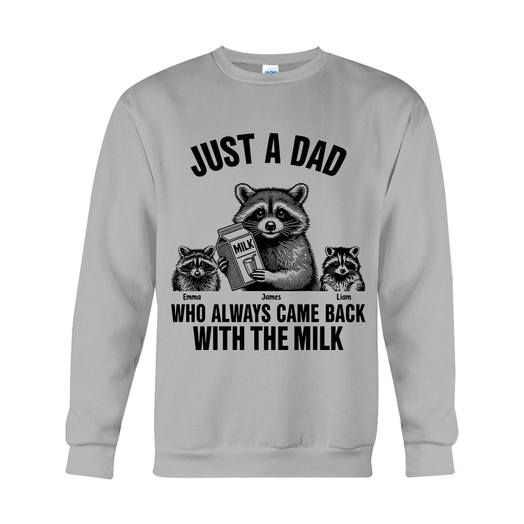Un papa qui revenait toujours avec le lait - T-shirt et sweat à capuche personnalisés pour papa