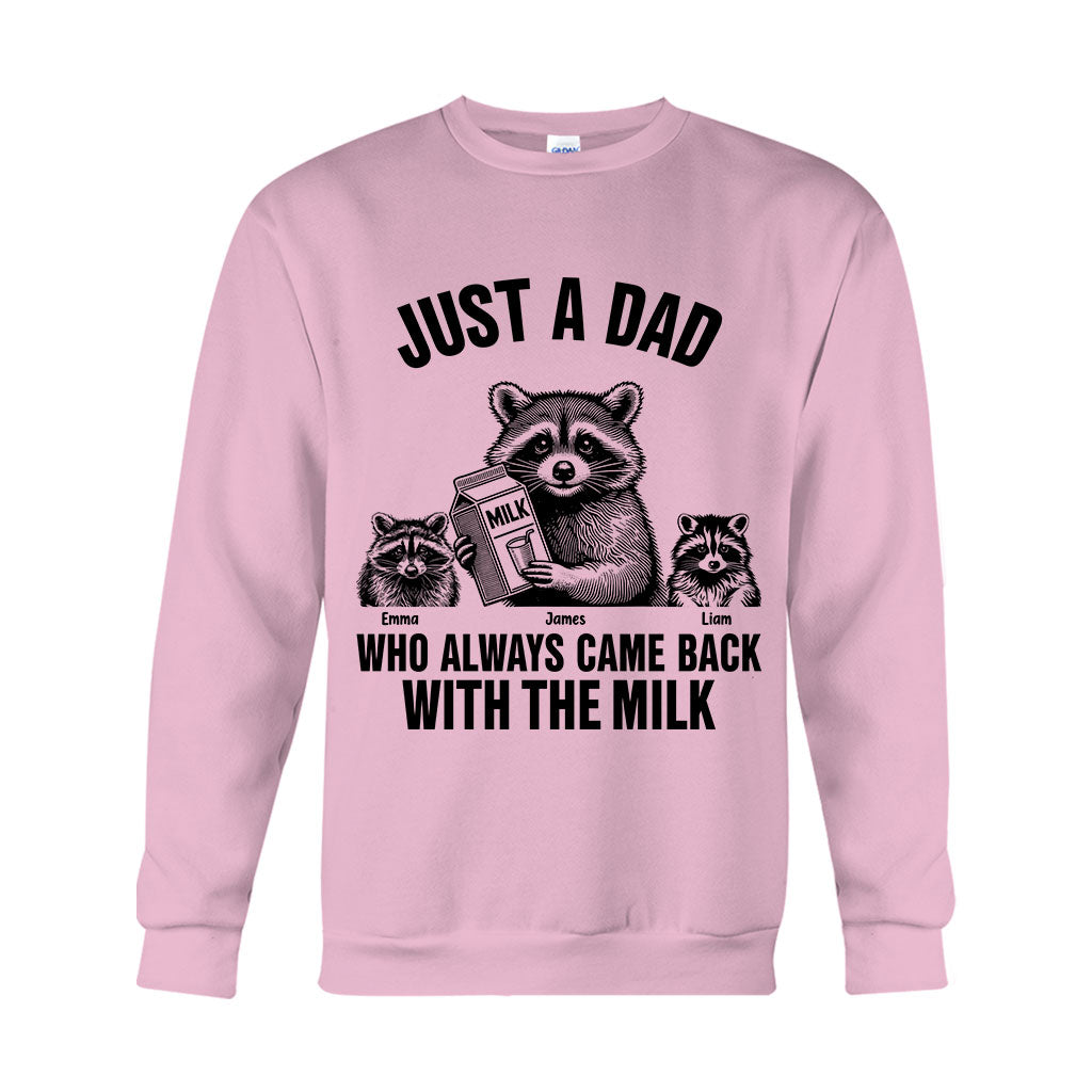 Un papa qui revenait toujours avec le lait - T-shirt et sweat à capuche personnalisés pour papa