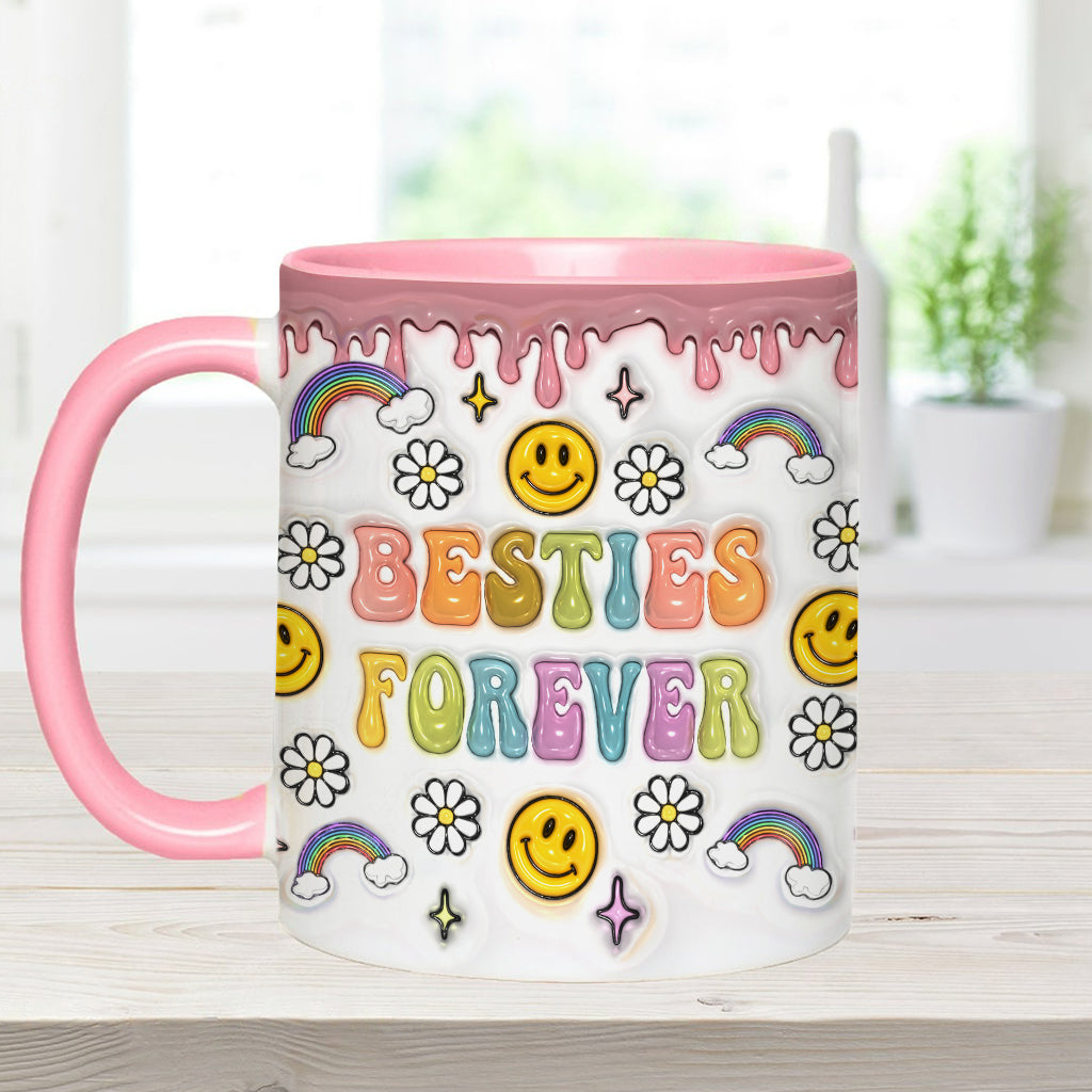 Besties Forever - Personalized Bestie Accent Mug