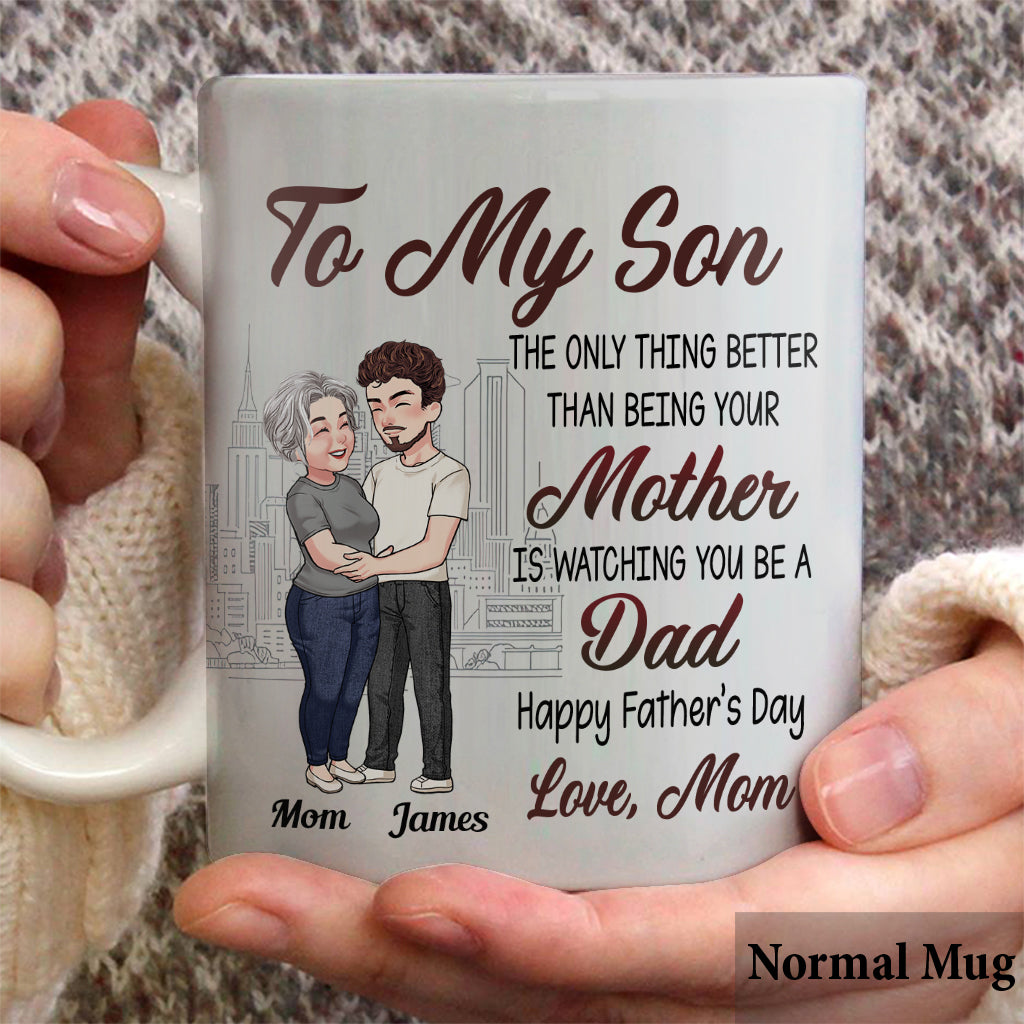 Bonne fête des pères, mon fils ! - Mug personnalisé pour papa