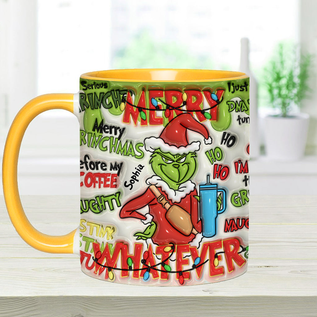 Joyeux Grinchmas - Mug personnalisé avec étole de Noël