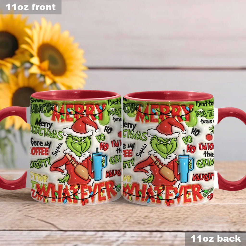 Joyeux Grinchmas - Mug personnalisé avec étole de Noël