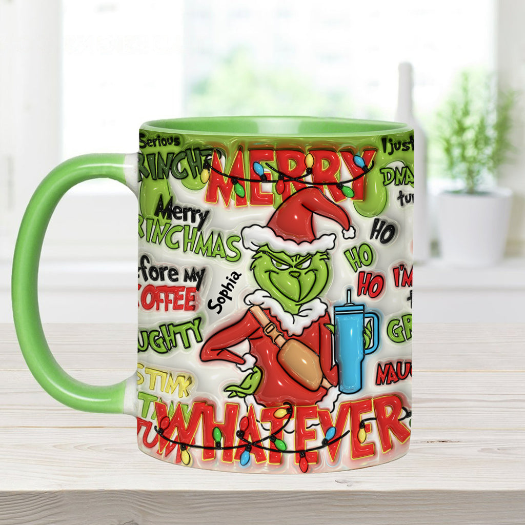 Joyeux Grinchmas - Mug personnalisé avec étole de Noël