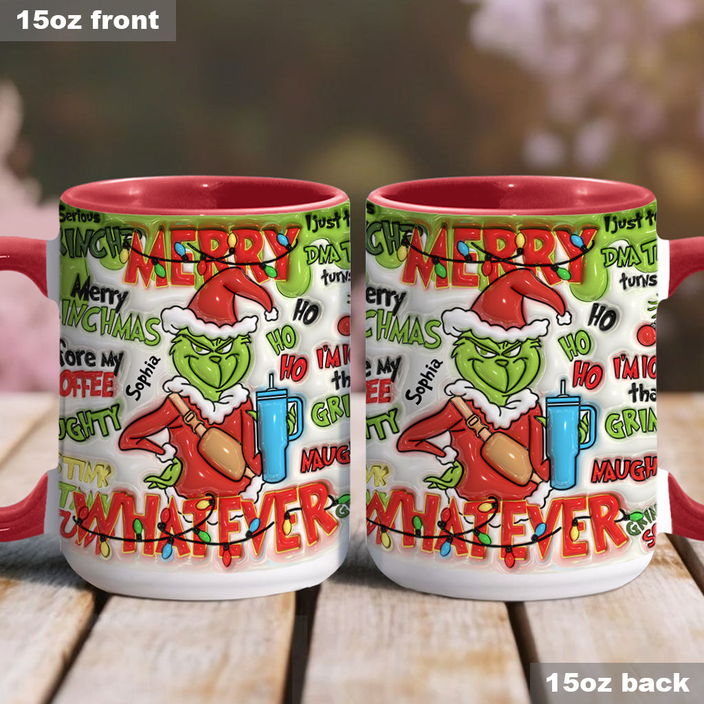Joyeux Grinchmas - Mug personnalisé avec étole de Noël