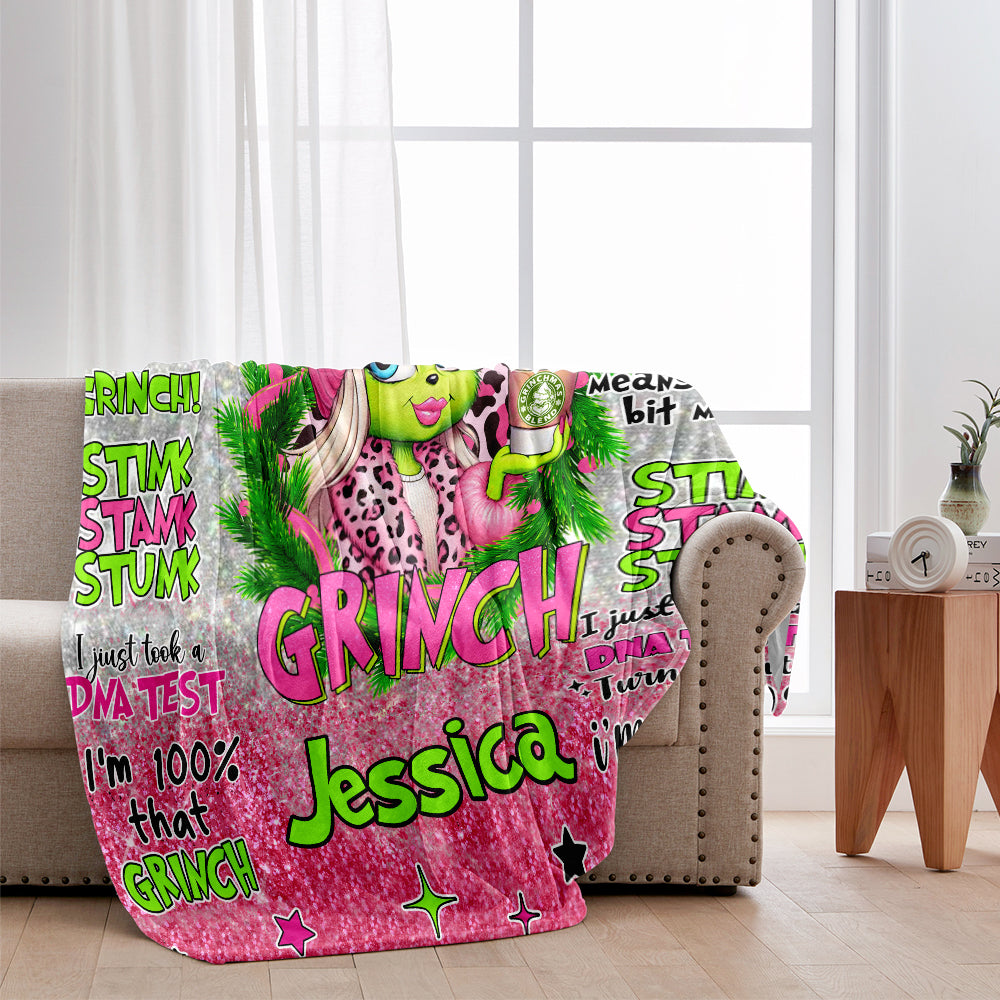 Merry Grinchmas - Personalized Stole Christmas Blanket