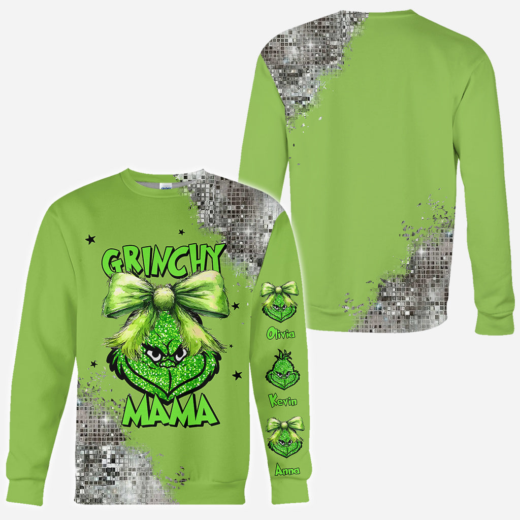 Maman Grincheuse - T-shirt personnalisé « Fou de Noël »