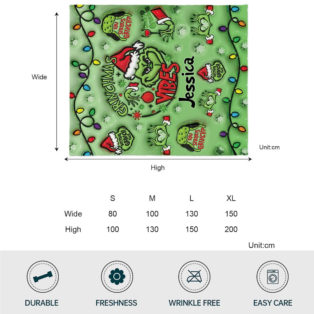 Joyeux Grinchmas - Étole de Noël personnalisée