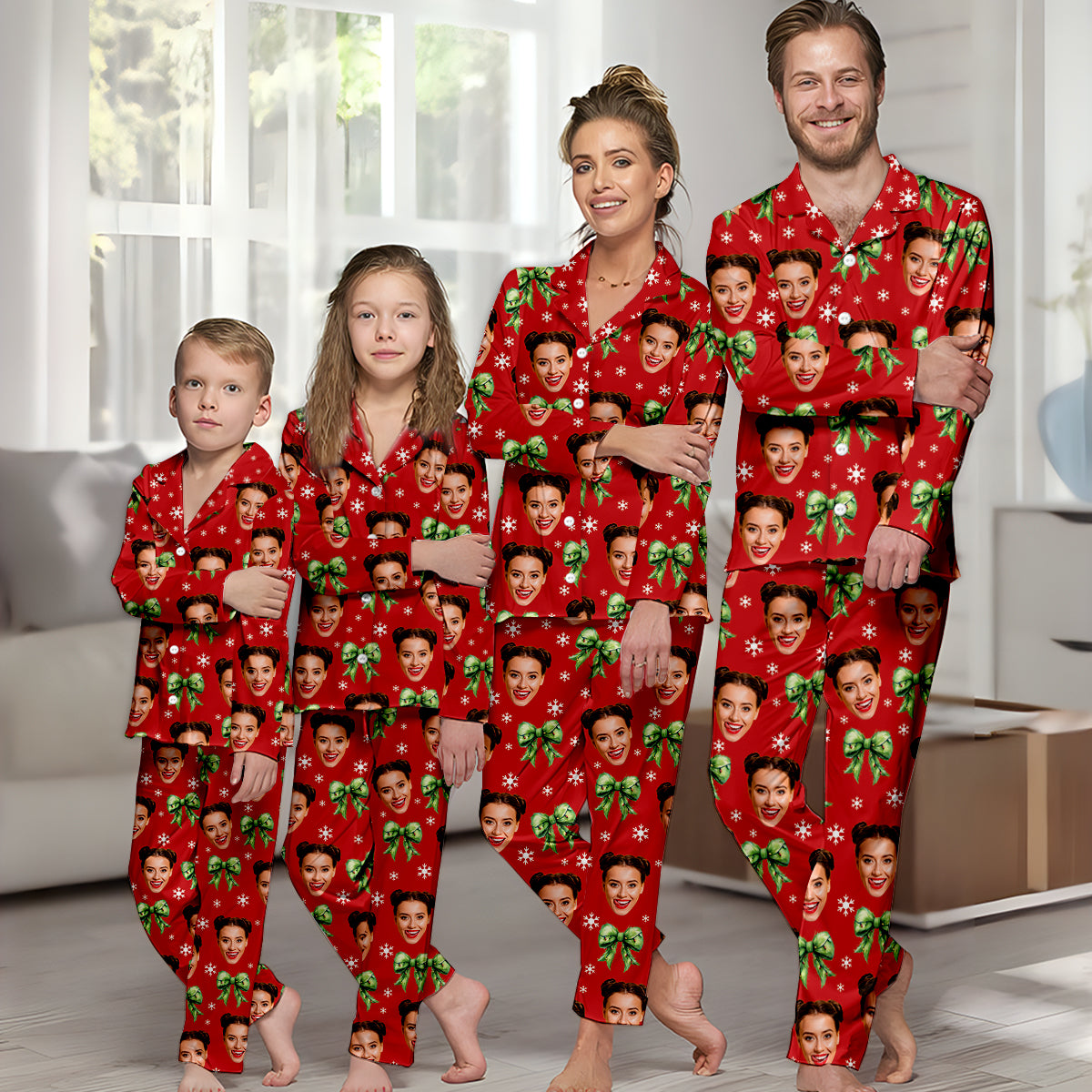 Pyjama de Noël Coquette Grinchmas - Étole personnalisée et chemise à boutons