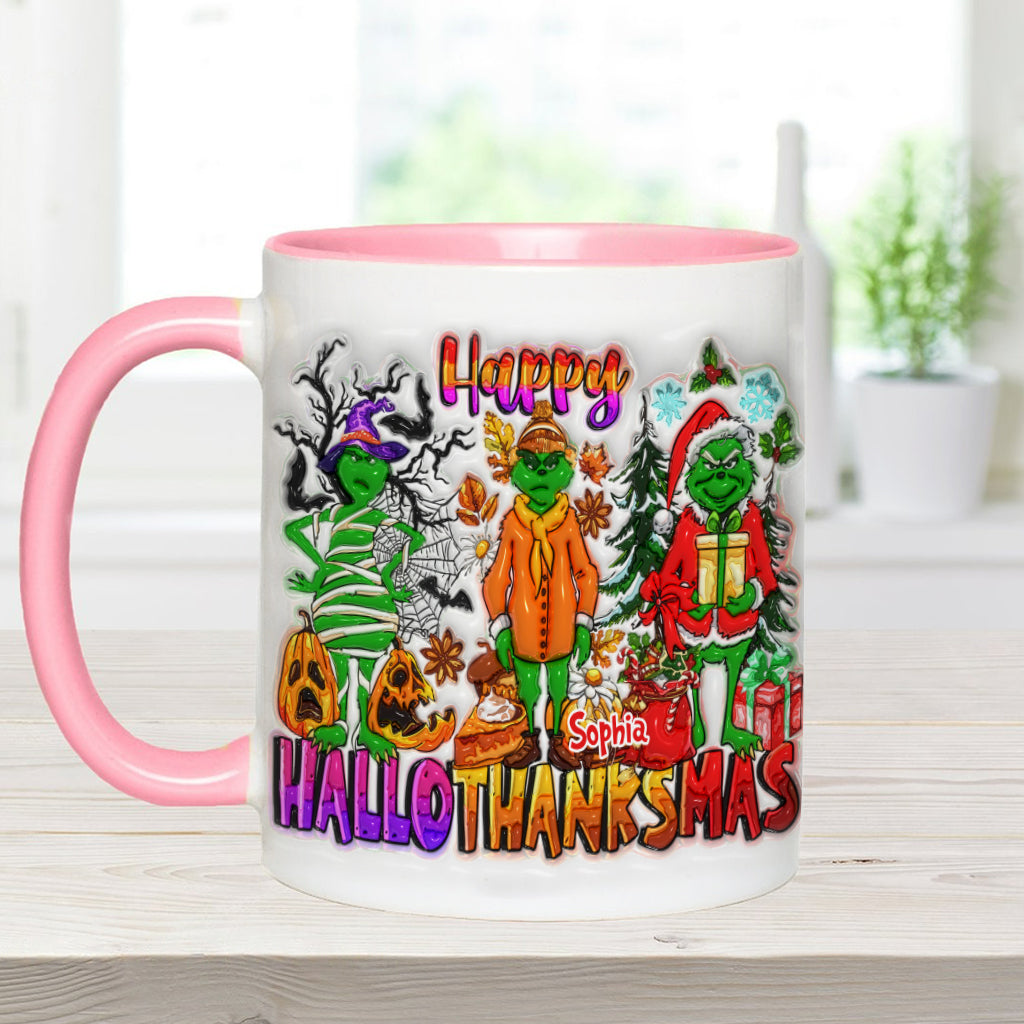 Joyeux Hallothanksmas - Mug personnalisé avec étole de Noël