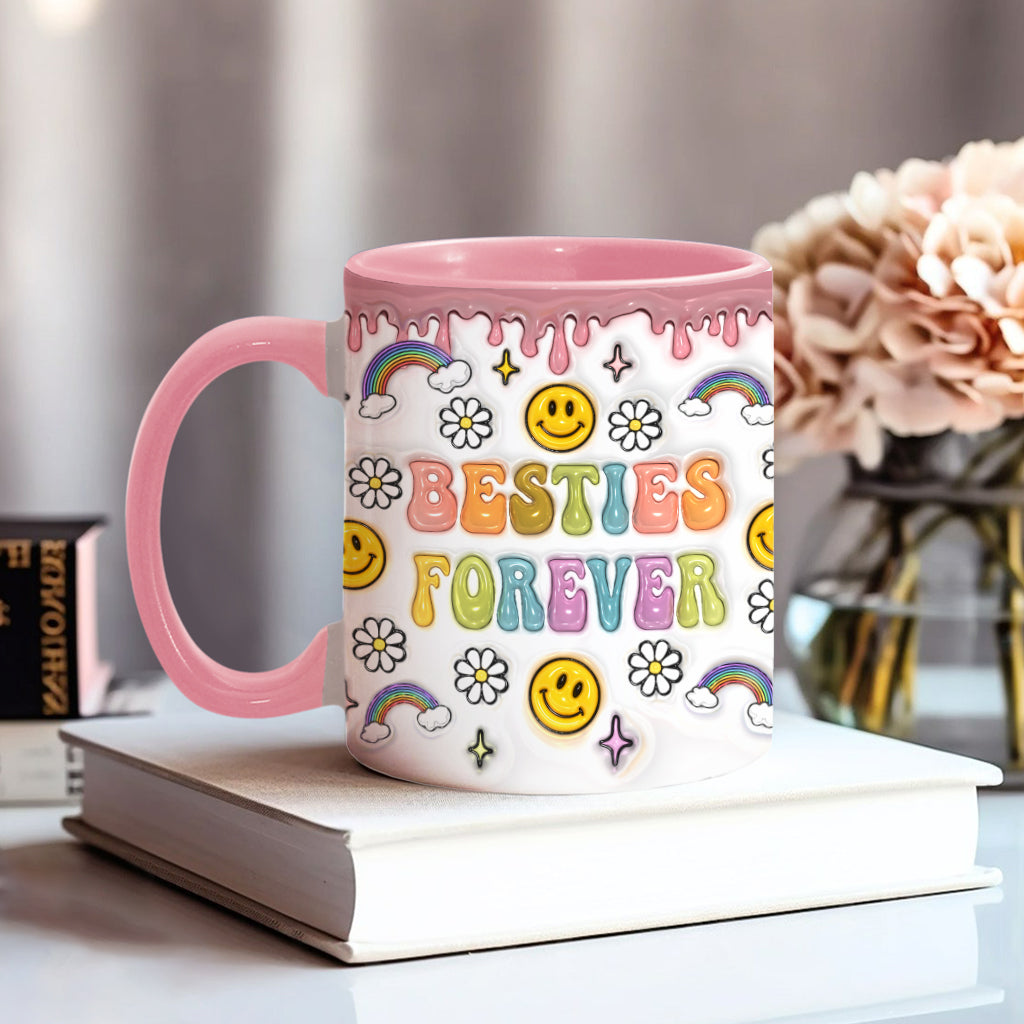 Besties Forever - Personalized Bestie Accent Mug