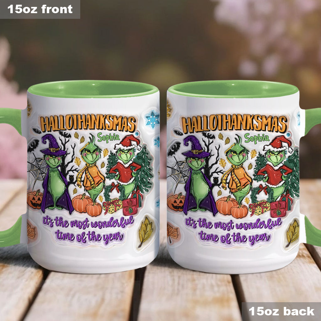 Joyeux Hallothanksmas - Mug personnalisé avec étole de Noël
