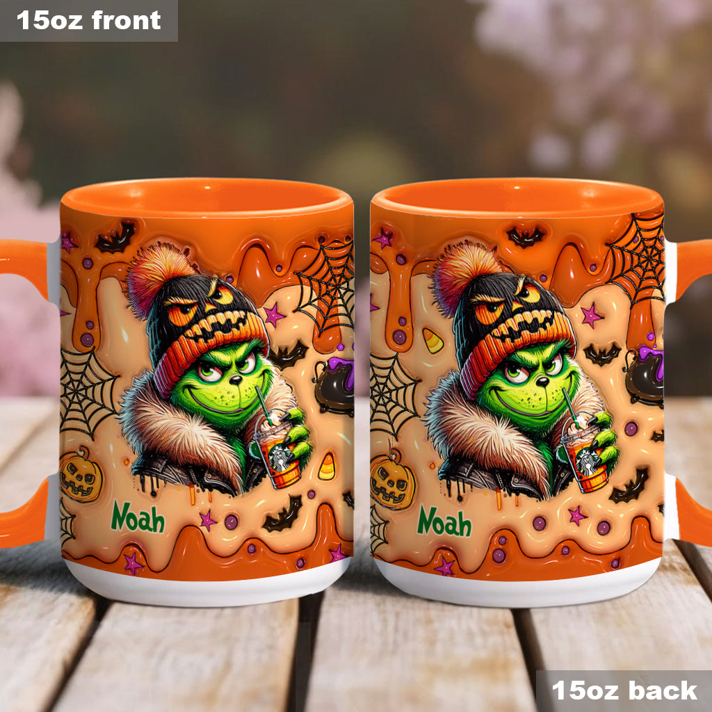 Mug décoratif vert Halloween - Étole de Noël personnalisée