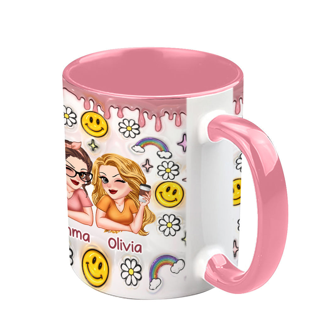 Besties Forever - Personalized Bestie Accent Mug