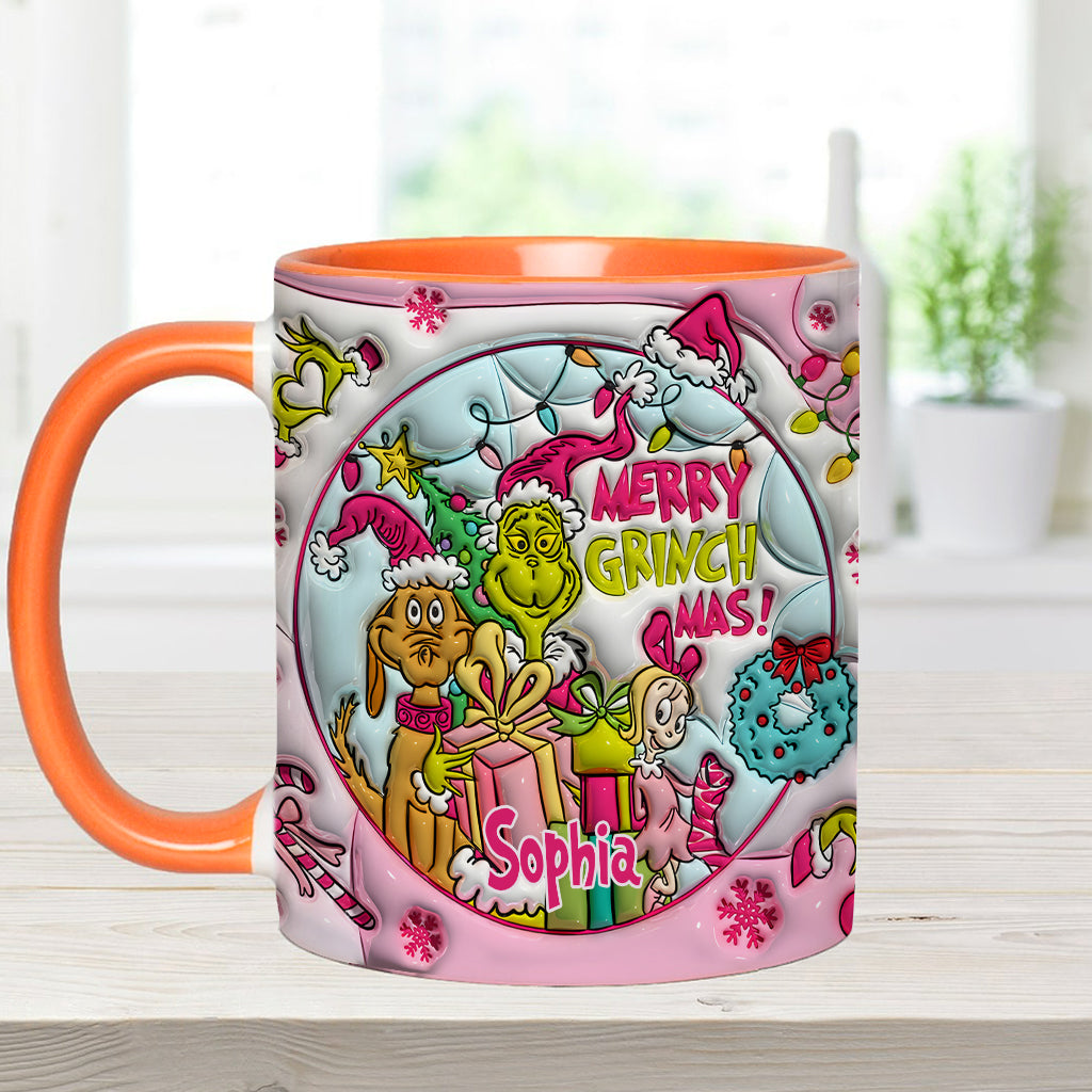 Merry Grinchmas - Personalized Stole Christmas Accent Mug