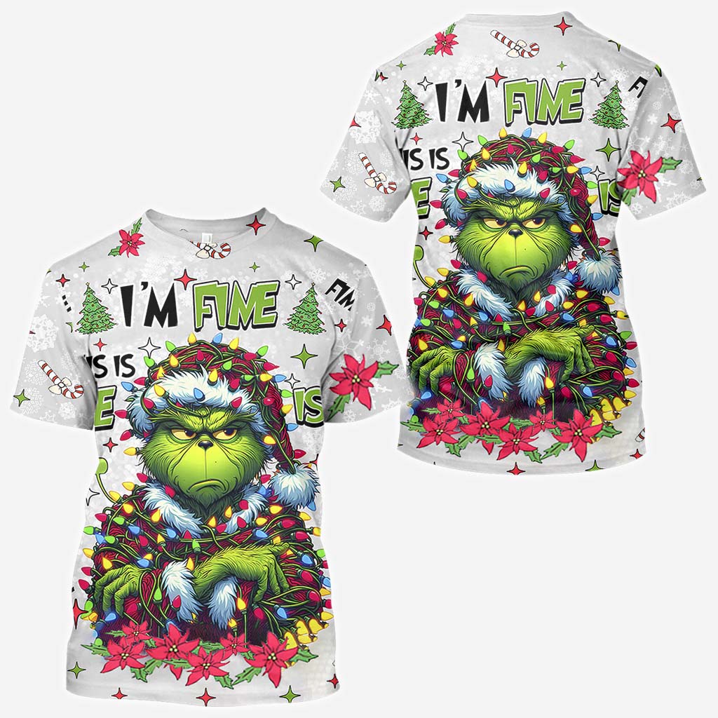 It's Fine I'm Fine - Personalized Stole Christmas All Over Shirt