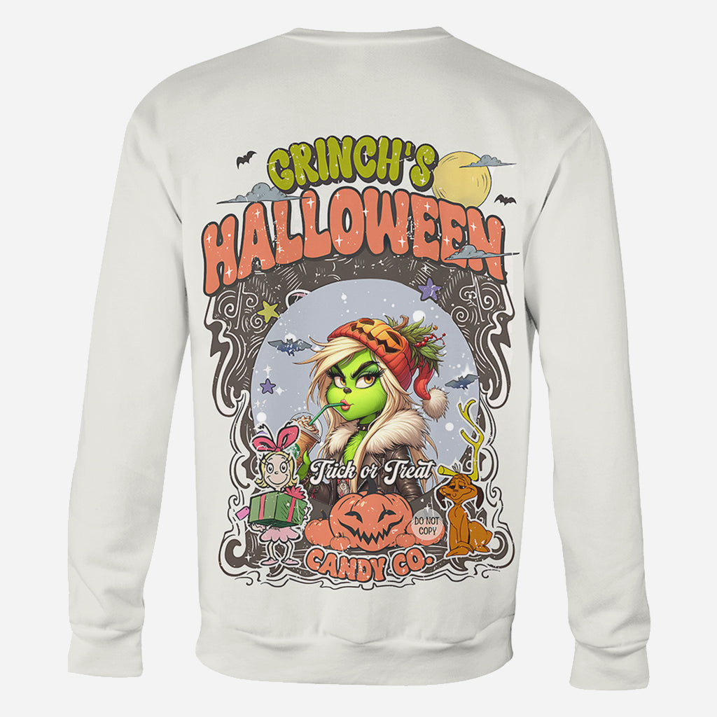 Green Pumpkin Mama Any Title - Personalized Stole Christmas All Over Shirt