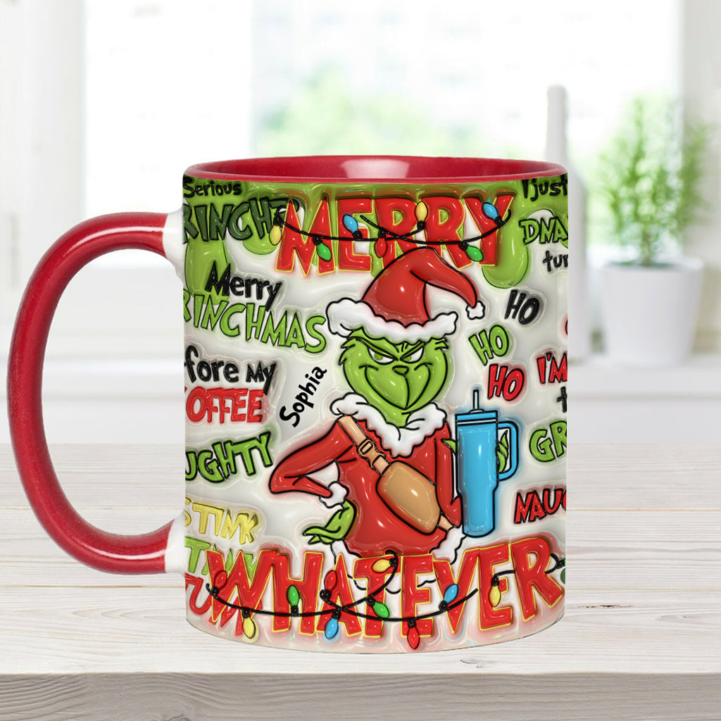 Joyeux Grinchmas - Mug personnalisé avec étole de Noël