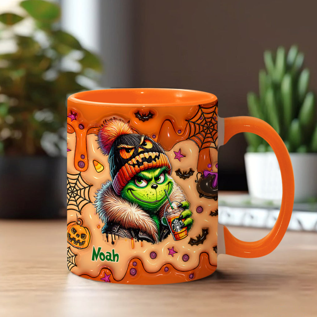 Mug décoratif vert Halloween - Étole de Noël personnalisée
