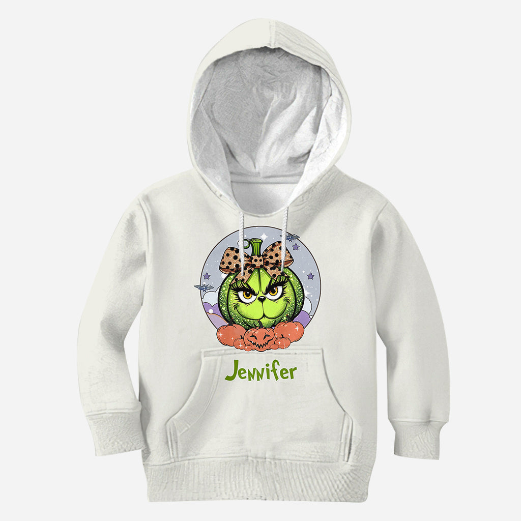 Green Pumpkin Mama Any Title - Personalized Stole Christmas All Over Shirt