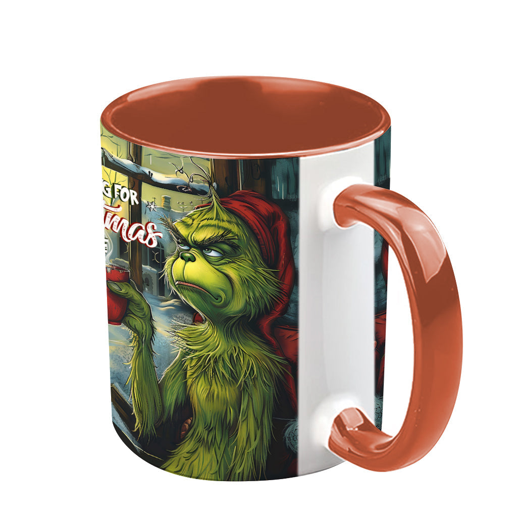 Waiting For Christmas - Personalized Stole Christmas Accent Mug