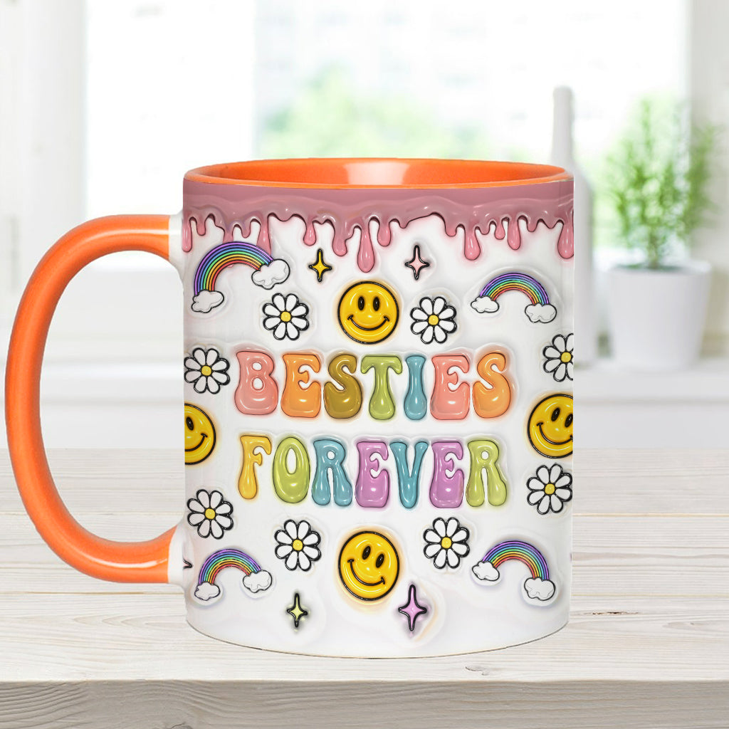Besties Forever - Personalized Bestie Accent Mug