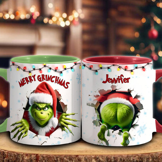 Joyeux Grinchmas - Mug personnalisé avec étole de Noël