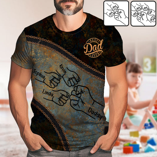T-shirt personnalisé « Papa et enfants : check ! »