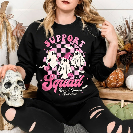 T-shirt fantôme d'Halloween, T-shirt de soutien à la lutte contre le cancer du sein, T-shirt et sweat à capuche de sensibilisation au cancer du sein 0924
