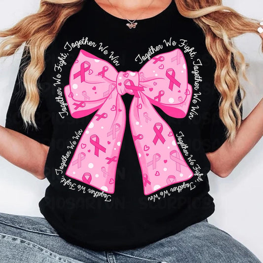 Ensemble, nous luttons, ensemble, nous vaincrons. T-shirt et sweat à capuche de sensibilisation au cancer du sein 0924