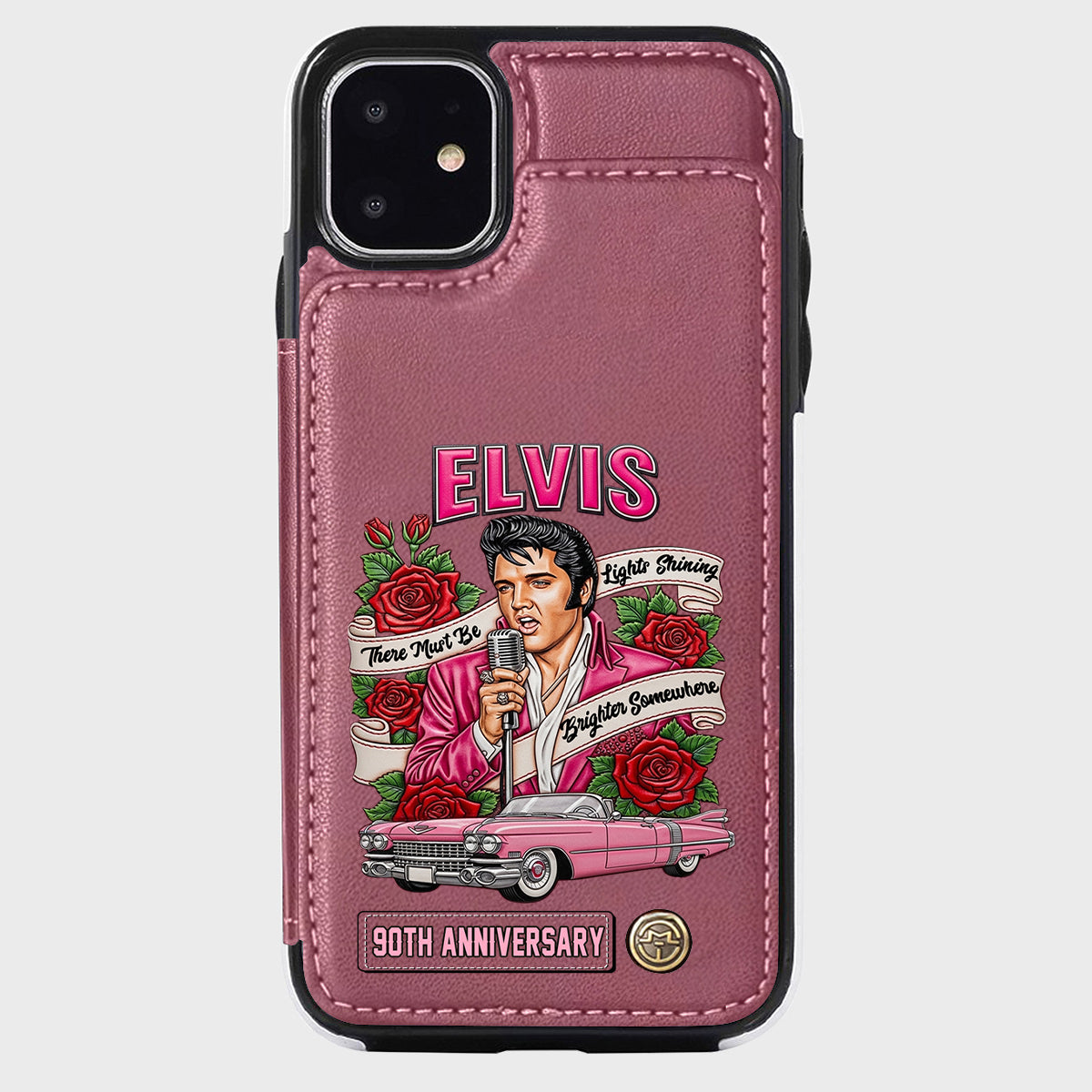 There Must Be Lights Shining Brighter Somewhere - Personalized King of Rock and Roll Wallet Phone Case