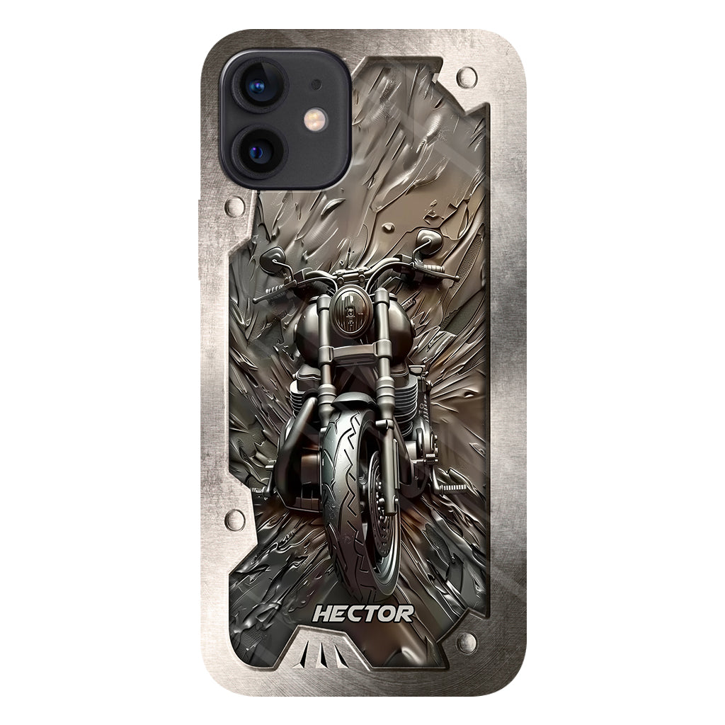 Coque de téléphone personnalisée avec motif motard vintage - Moto vintage