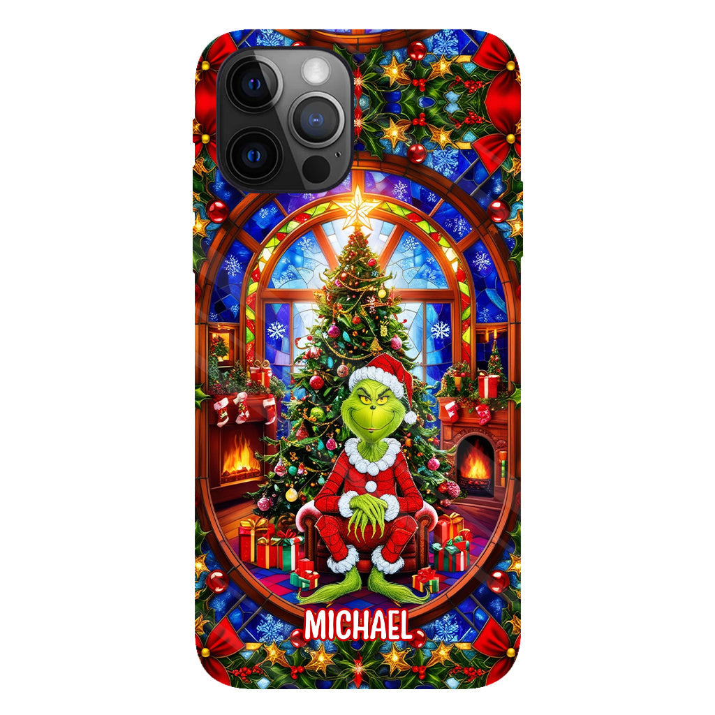 Noël vert - Coque de téléphone personnalisée avec imprimé intégral « Étole de Noël »