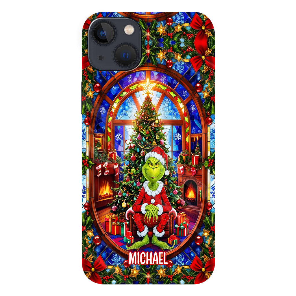 Noël vert - Coque de téléphone personnalisée avec imprimé intégral « Étole de Noël »