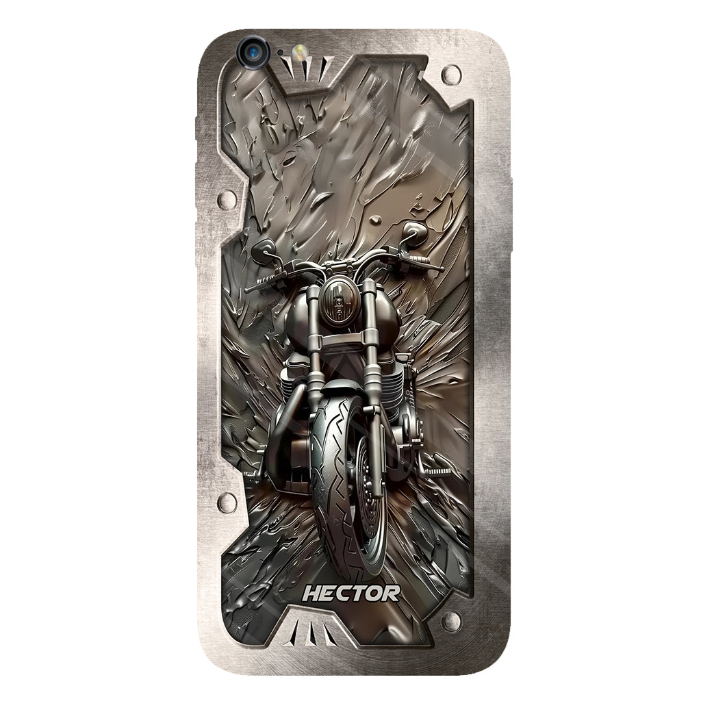 Coque de téléphone personnalisée avec motif motard vintage - Moto vintage