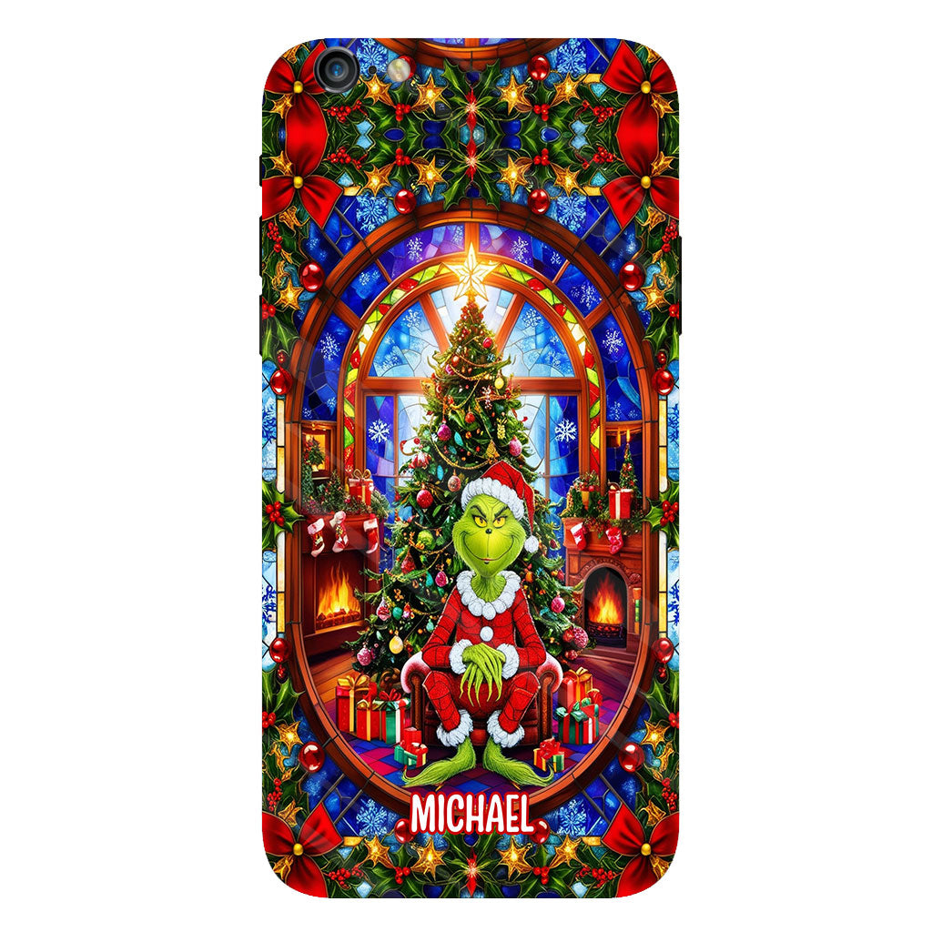 Noël vert - Coque de téléphone personnalisée avec imprimé intégral « Étole de Noël »